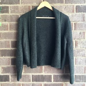 The Limited Forest Green Wool Open Front Cardigan
